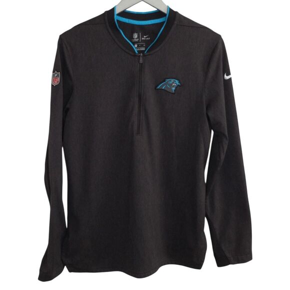 Nike NFL On Field Dri Fit Carolina Panthers 1/4 Zip Pullover Men’s Size S - Picture 1 of 8